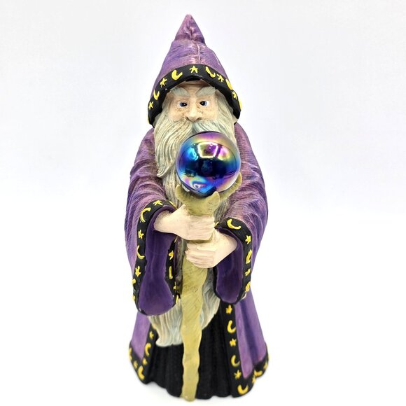 Vintage The Fantasy of Glenwillow By Russ Berrie Ceramic Wizard Glass Ball 14136 - Picture 2 of 9